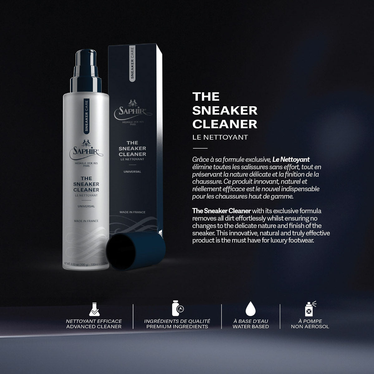 Saphir Médaille d'Or The sneaker cleaner information sheet