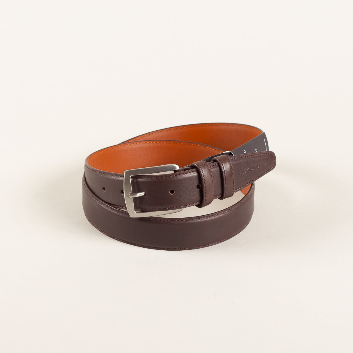 Profuomo Leather belt - dark brown