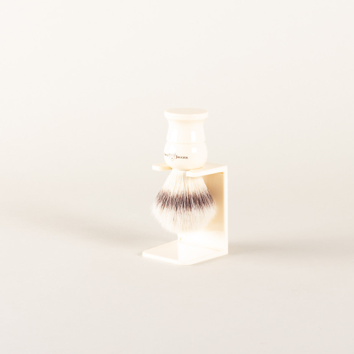 Omega HI-BRUSH Synthetic Fiber Shaving Brush, Black & Transparent Resin Handle